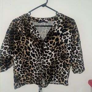 Abercrombie & Fitch Animal Print Blouse